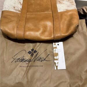 Patricia Nash Brown and Cream Leather Tote